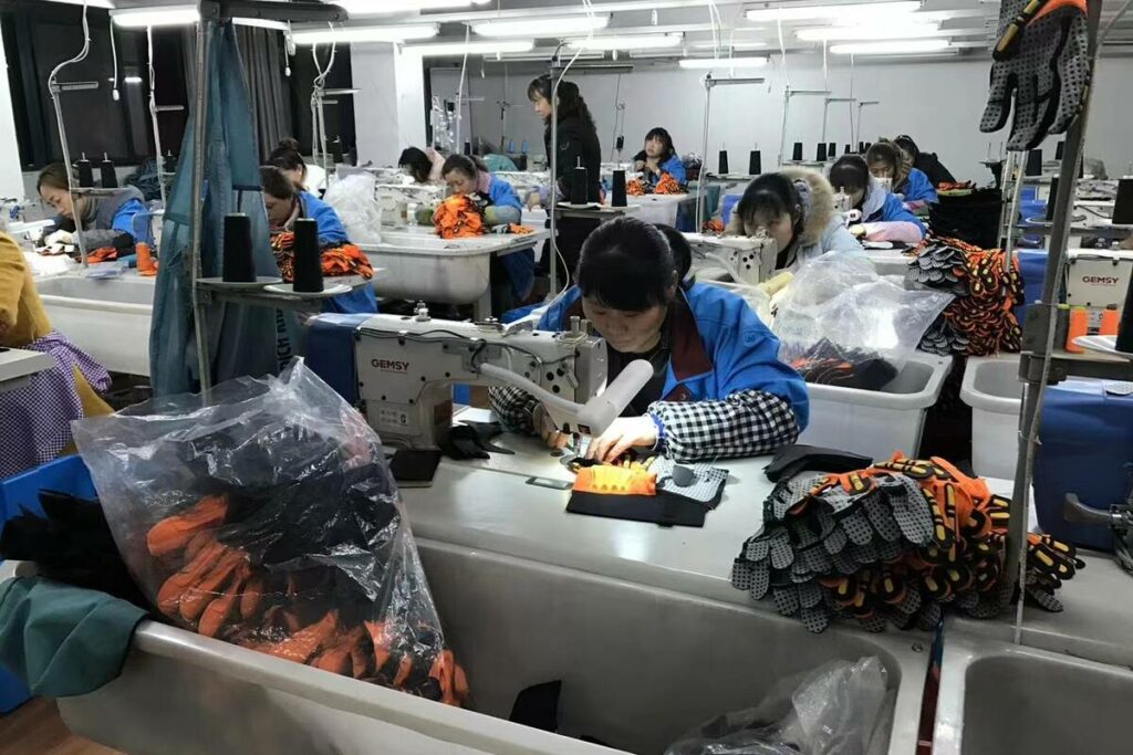 impact gloves sewing workers