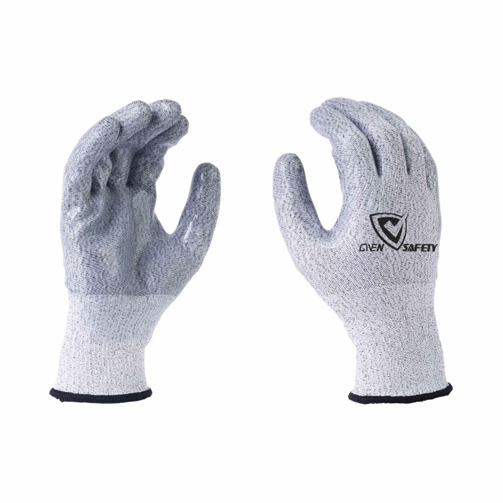 13G A4 cut resistant silicone coated gloves