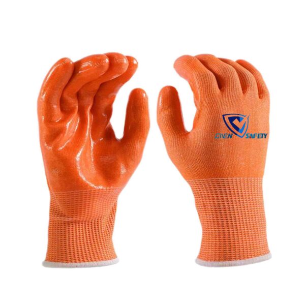 13G A5 cut resistant vulcanized silicone coated gloves