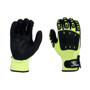 13G micro foam nitrile coated impact resistant mechanic gloves