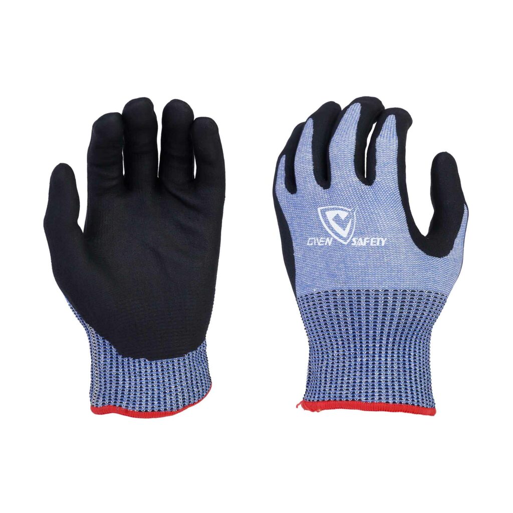 13G tungsten micro foam nitrile A9 cut resistant gloves