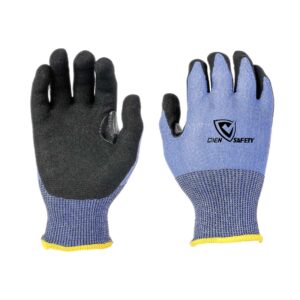 18G A5 cut resistant sandy nitrile coatd oil resistant work gloves