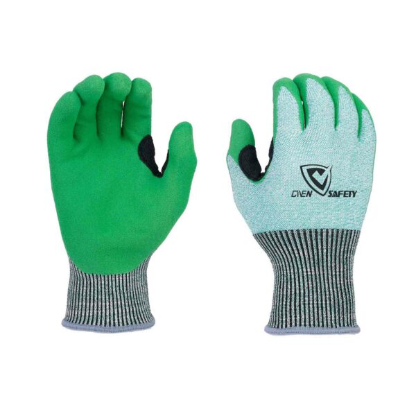 eco friendly yarn ANSI A6 oil resistant work gloves