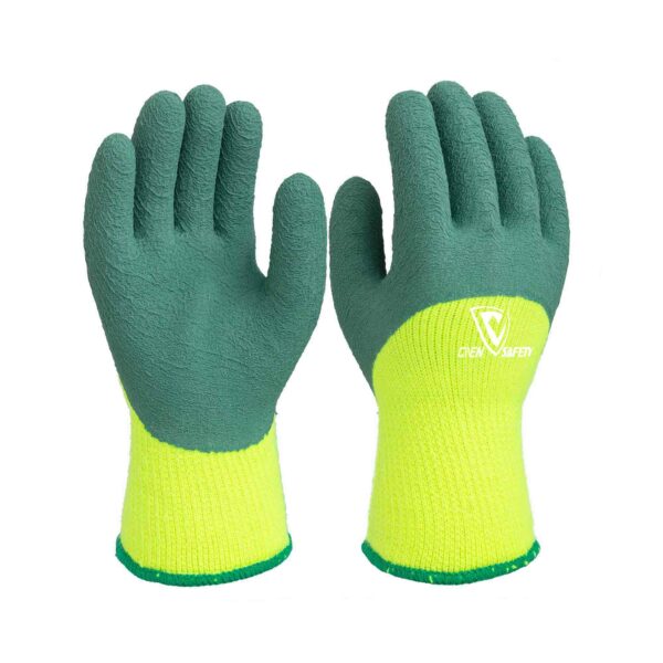 foam latex coated winter warm hand protection gloves