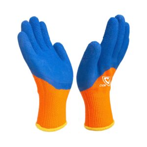 latex half coated winter warm work gloves