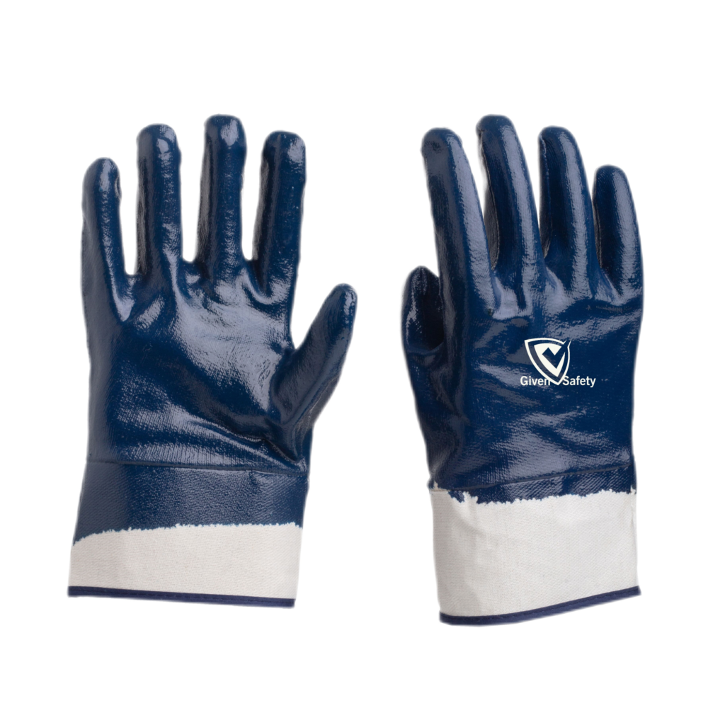 safety cuff nitrile fully coated chemical resistant winter gloves - www ...